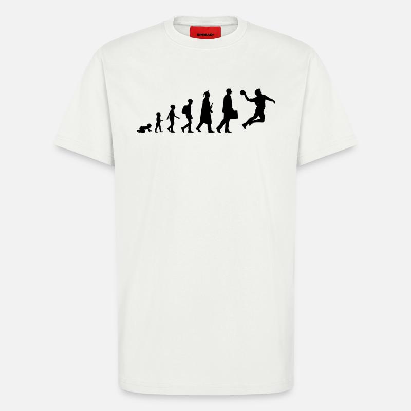 Die Entwicklung eines Handballers - T-Shirt - made by SPREAD - OFF WHITE