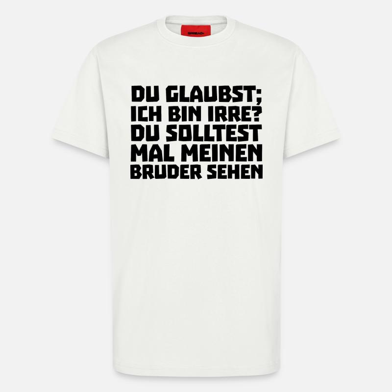 Geschwister Statement Bruderherz Bruder Bro - T-Shirt - made by SPREAD - OFF WHITE