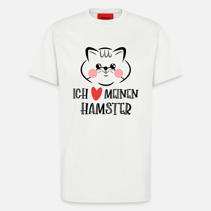 Hamster Herz Statement Lieblingstier Haustiere - T-Shirt - made by SPREAD - OFF WHITE
