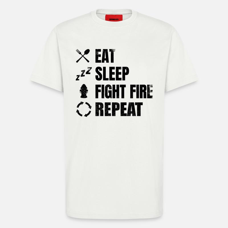 Fire brigade routine - T-Shirt - made by SPREAD - OFF WHITE