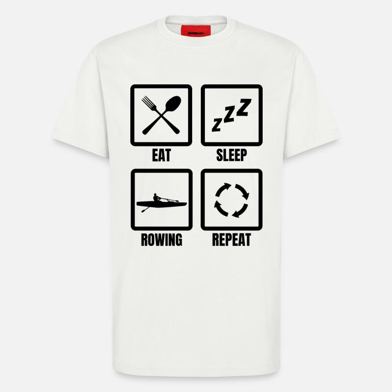 Ruderer Routine - T-Shirt - made by SPREAD - OFF WHITE