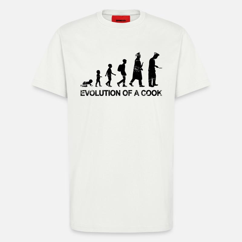 Chef Evolution - T-Shirt - made by SPREAD - OFF WHITE