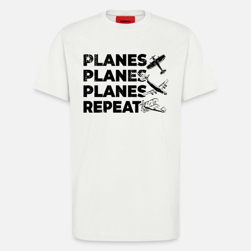 Sort de Planespotter - T-shirt bio décontracté fabriqué en UE - OFF WHITE