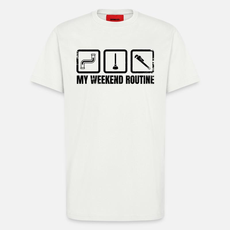 Meine Wochenendroutine - T-Shirt - made by SPREAD - OFF WHITE
