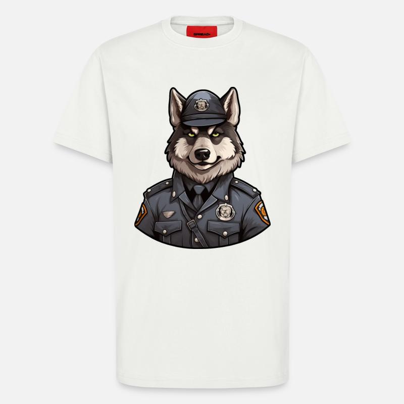 Polizei Wolf - T-Shirt - made by SPREAD - OFF WHITE