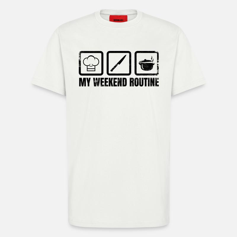 Meine Wochenendroutine - T-Shirt - made by SPREAD - OFF WHITE