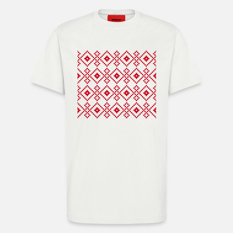 Weihnachtlicher einfarbiger Pullover (rot) - T-Shirt - made by SPREAD - OFF WHITE