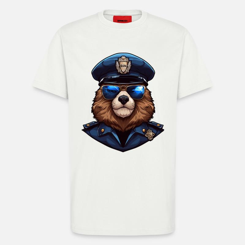 Murmeltiere Polizei - T-Shirt - made by SPREAD - OFF WHITE