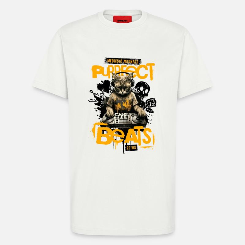 KatzenDJ Beats Graffiti - T-Shirt - made by SPREAD - OFF WHITE