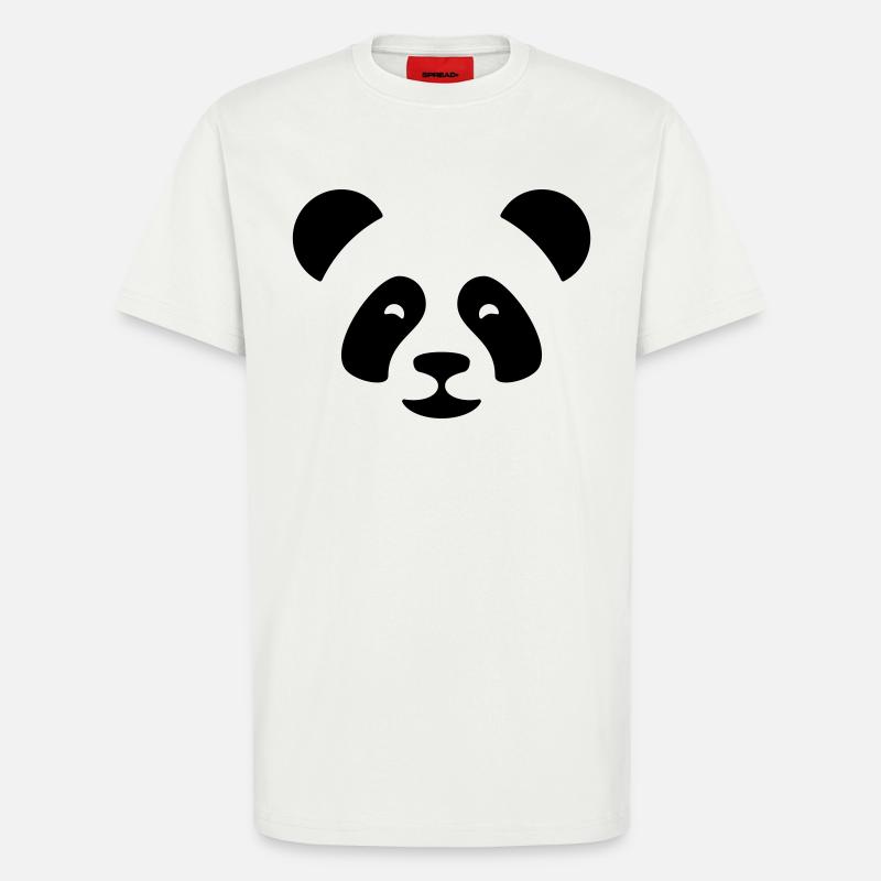 Panda - T-shirt bio décontracté fabriqué en UE - OFF WHITE