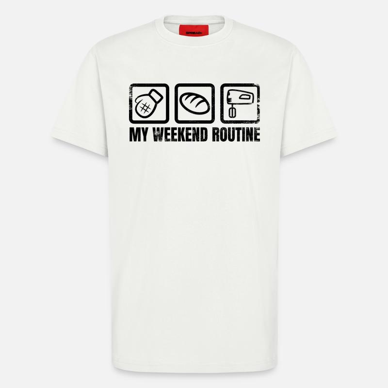 Wochenende eines Bäckers - T-Shirt - made by SPREAD - OFF WHITE
