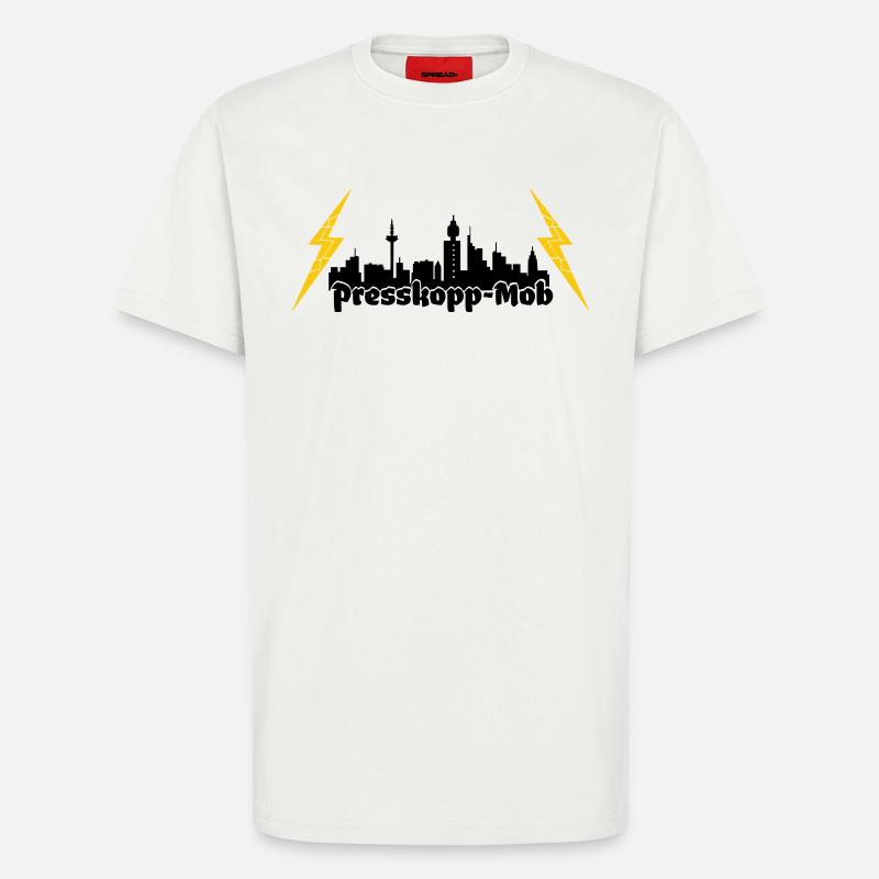 Presskopp Mob - ffm Skyline - T-Shirt - made by SPREAD - OFF WHITE