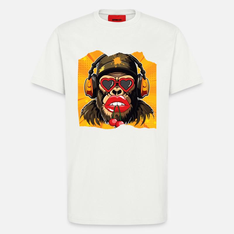 Affe & Kirsche - T-Shirt - made by SPREAD - OFF WHITE