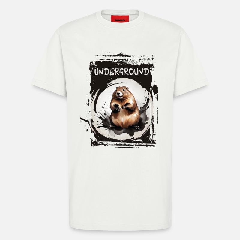 Underground Murmeltier - T-Shirt - made by SPREAD - OFF WHITE