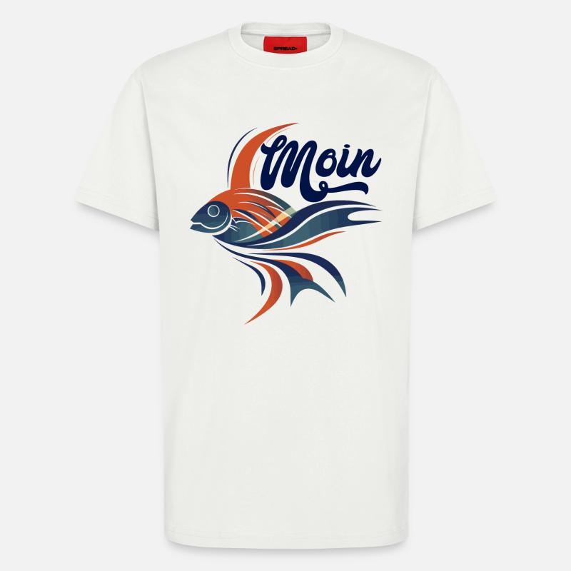 Farbiger Flussfisch Abstract Moin - T-Shirt - made by SPREAD - OFF WHITE