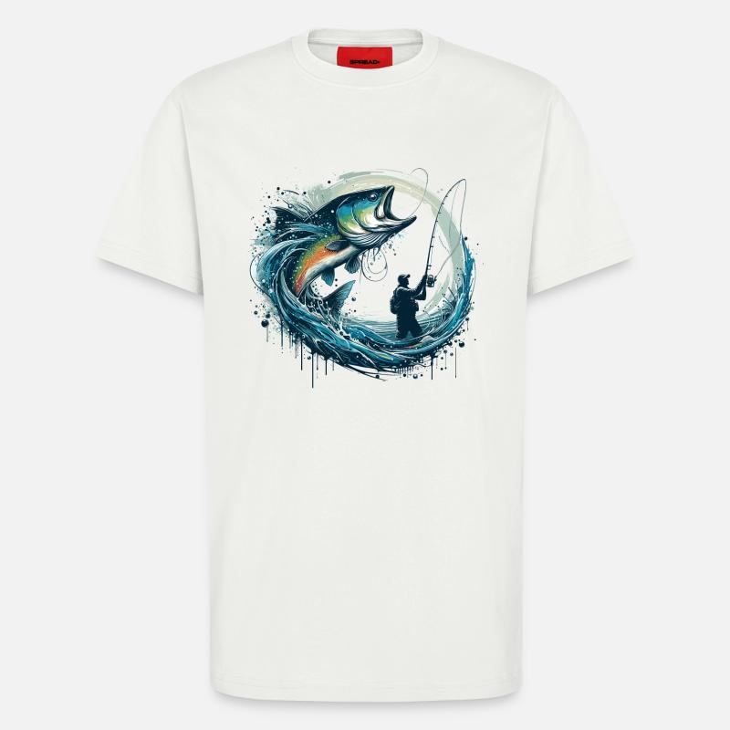Fishing Dynamic Gift - T-Shirt - made by SPREAD - OFF WHITE