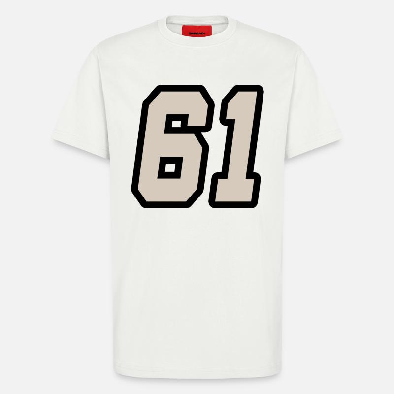 Nummer einundsechzig 61 - T-Shirt - made by SPREAD - OFF WHITE