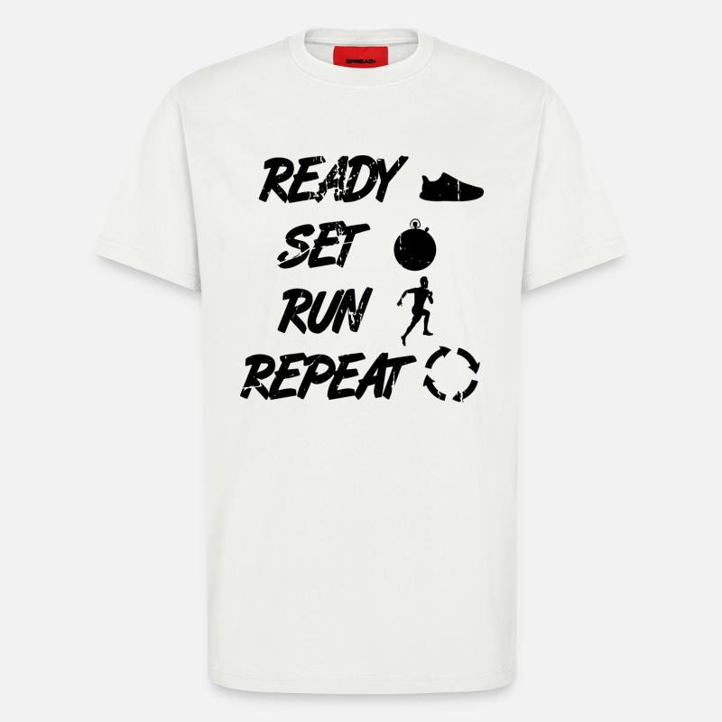 Funny Runner Routine - T-Shirt - made by SPREAD - OFF WHITE