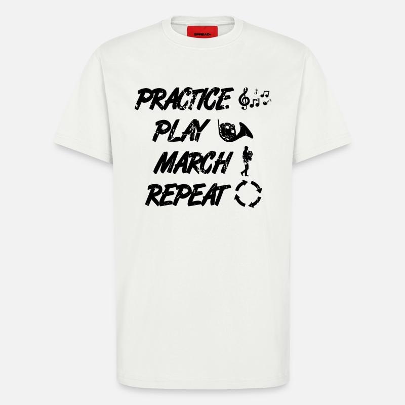 Waldhornist Routine - T-Shirt - made by SPREAD - OFF WHITE