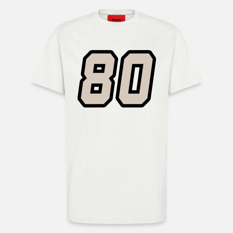 Nummer achtzig 80 - T-Shirt - made by SPREAD - OFF WHITE