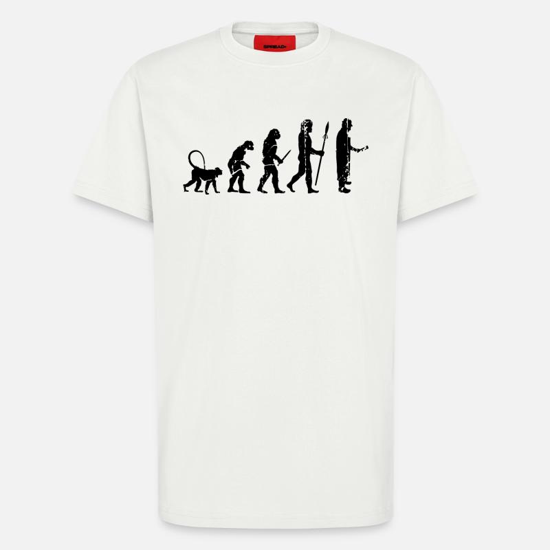 Évolution de Fleischer - T-shirt bio décontracté fabriqué en UE - OFF WHITE