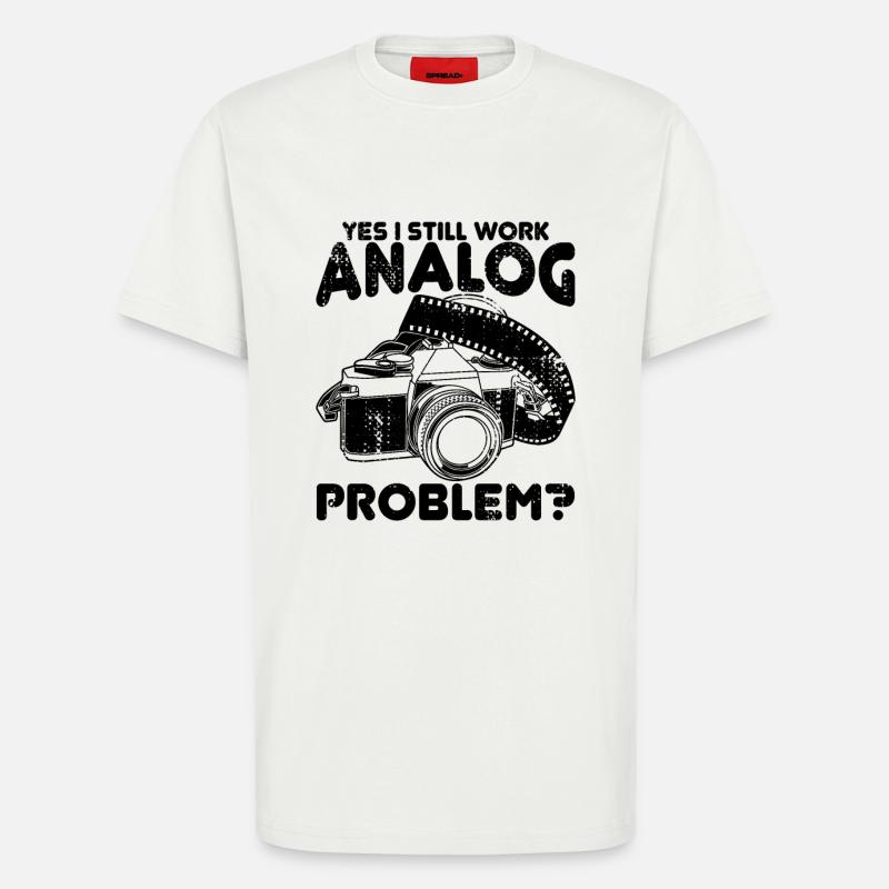 Ja ich arbeite noch analog - T-Shirt - made by SPREAD - OFF WHITE