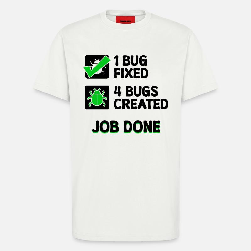 Programmierer Developer Bugfixing Bugs Skripting - T-Shirt - made by SPREAD - OFF WHITE