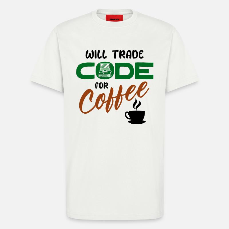 Code Statement Developer Computerfreak Informatik - T-Shirt - made by SPREAD - OFF WHITE