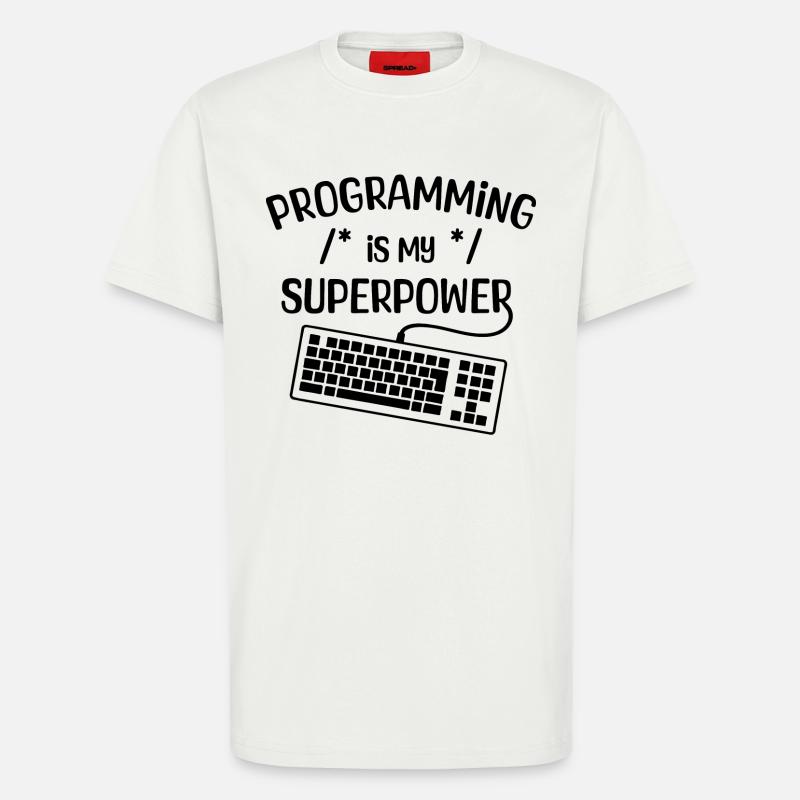Computer Freak Statement Developer Programmer - T-Shirt - made by SPREAD - OFF WHITE