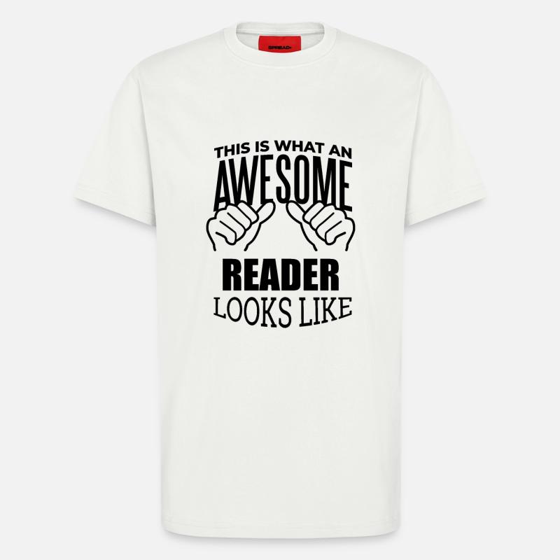 Reader - T-Shirt - made by SPREAD - OFF WHITE
