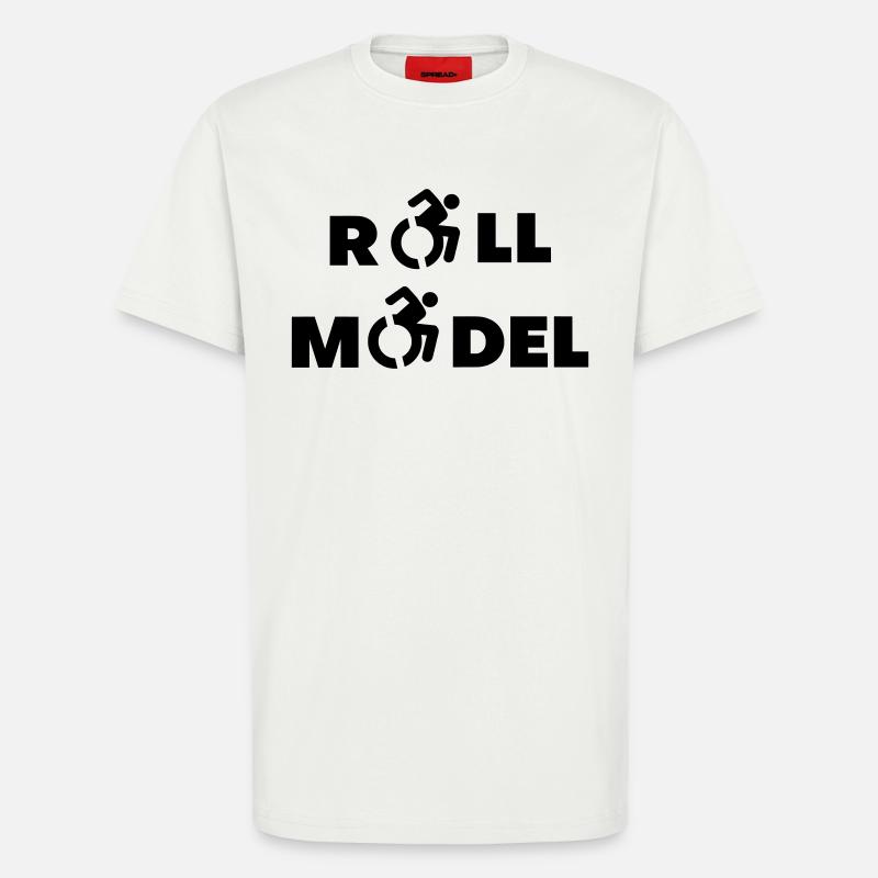 Jeder Rollstuhlfahrer ist ein Vorbild # - T-Shirt - made by SPREAD - OFF WHITE