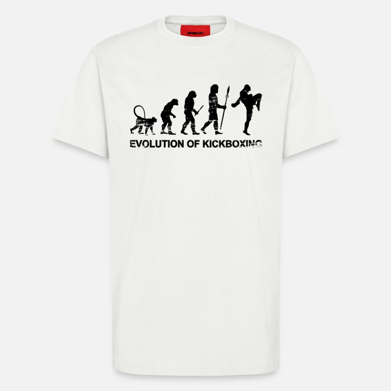 Evolution des Kickboxens - T-Shirt - made by SPREAD - OFF WHITE