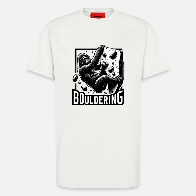 Bouldering Gorilla Silverback Gift - T-Shirt - made by SPREAD - OFF WHITE