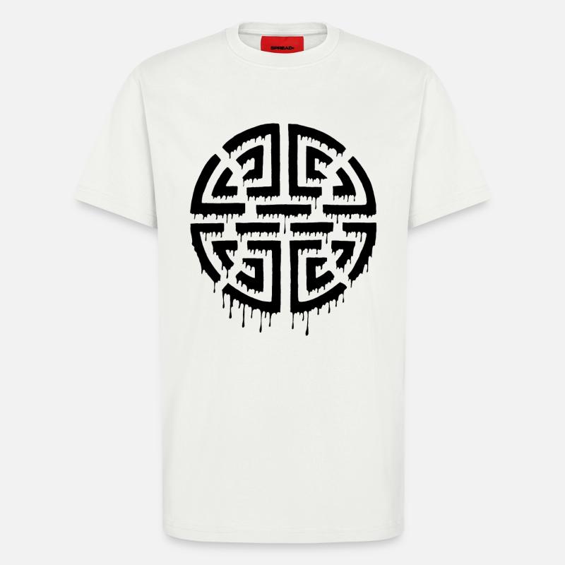 Graffiti eines schwarzen Labyrinths - T-Shirt - made by SPREAD - OFF WHITE