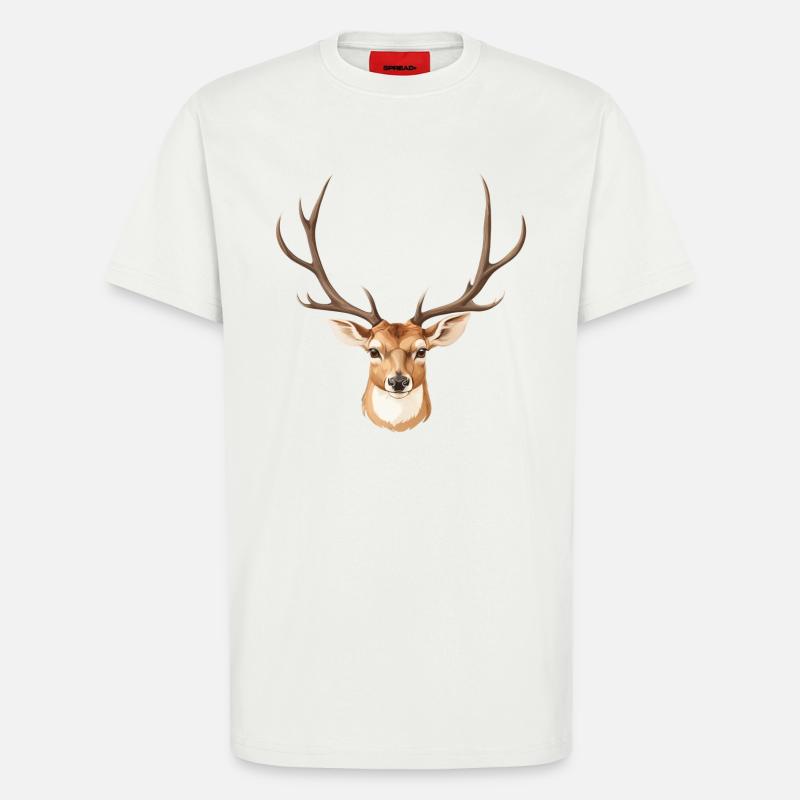 Süßer Hirschkopf - T-Shirt - made by SPREAD - OFF WHITE
