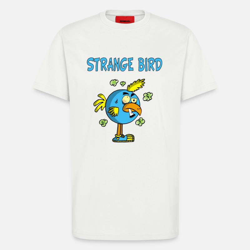 Seltsamer blauer Vogel - T-Shirt - made by SPREAD - OFF WHITE