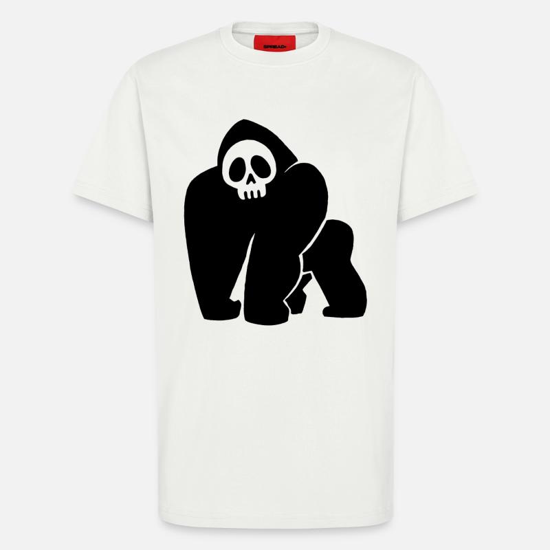 Schwarzer Gorilla Schädel - T-Shirt - made by SPREAD - OFF WHITE