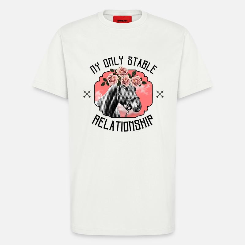 My Only Stable Relationship – Ästhetisches Pferd - T-Shirt - made by SPREAD - OFF WHITE