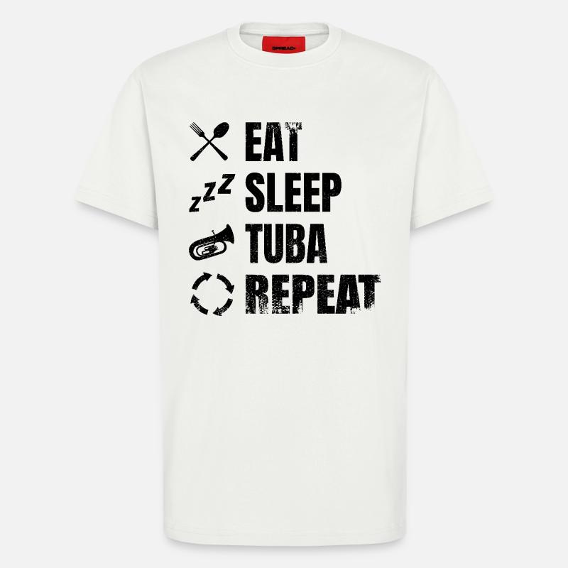 Tuba Tägliche Routine - T-Shirt - made by SPREAD - OFF WHITE