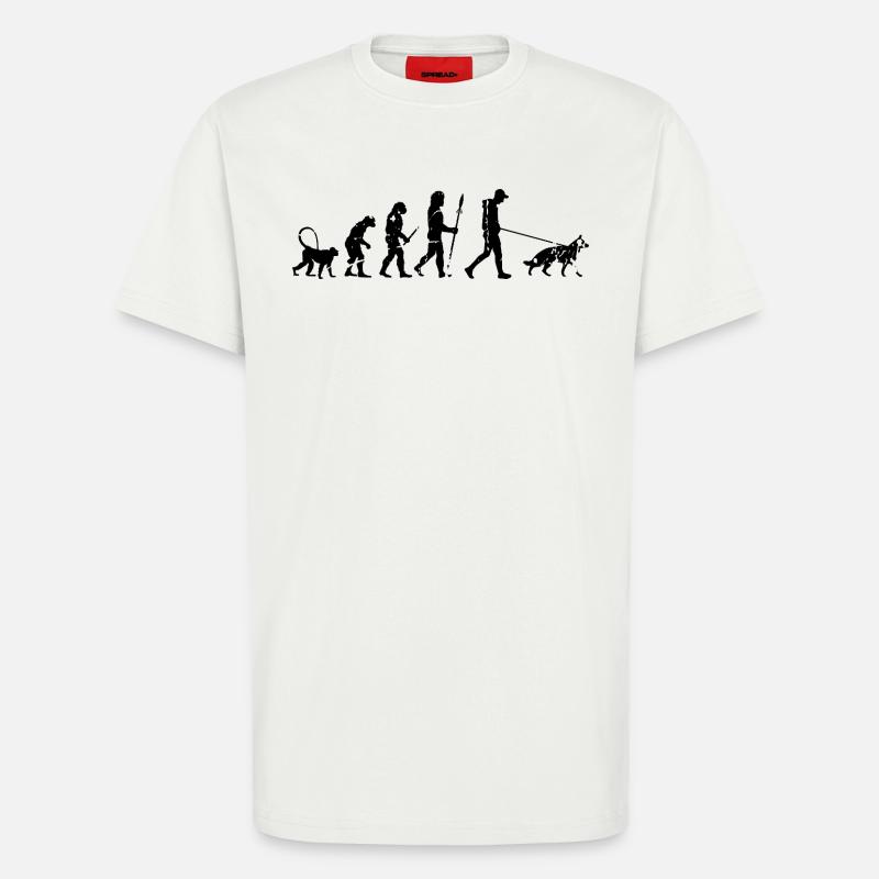 Deutscher Schäferhund Evolution - T-Shirt - made by SPREAD - OFF WHITE