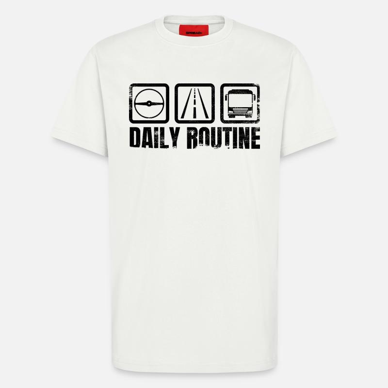 Busfahrer Routine - T-Shirt - made by SPREAD - OFF WHITE