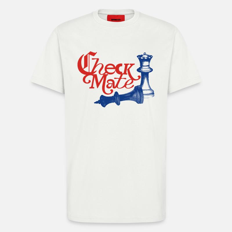 Check Mate Statement - T-Shirt - made by SPREAD - OFF WHITE