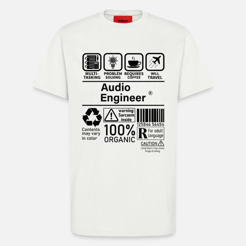 Audio Engineer multi tasking problem solving - T-Shirt - made by SPREAD - OFF WHITE