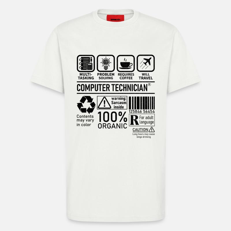 Computer Technician multi tasking problem solving - T-Shirt - made by SPREAD - OFF WHITE