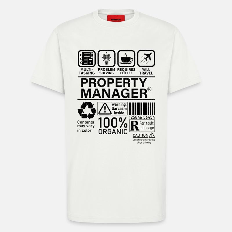 Property Manager Multi Tasking Problem Solving - T-Shirt - made by SPREAD - OFF WHITE