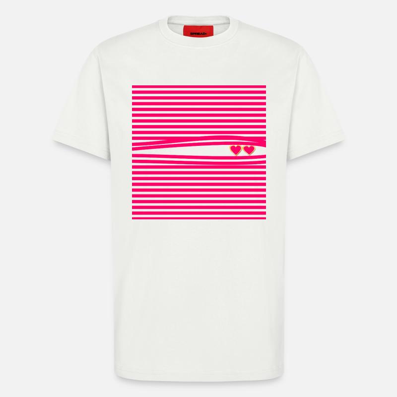 DÉCLARATION D’AMOUR RELATION CŒURS D’AMOUR - T-shirt bio décontracté fabriqué en UE - OFF WHITE