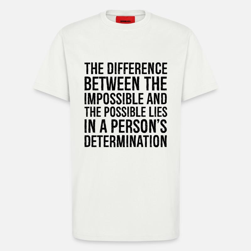 la différence entre l’impossible et le - T-shirt bio décontracté fabriqué en UE - OFF WHITE