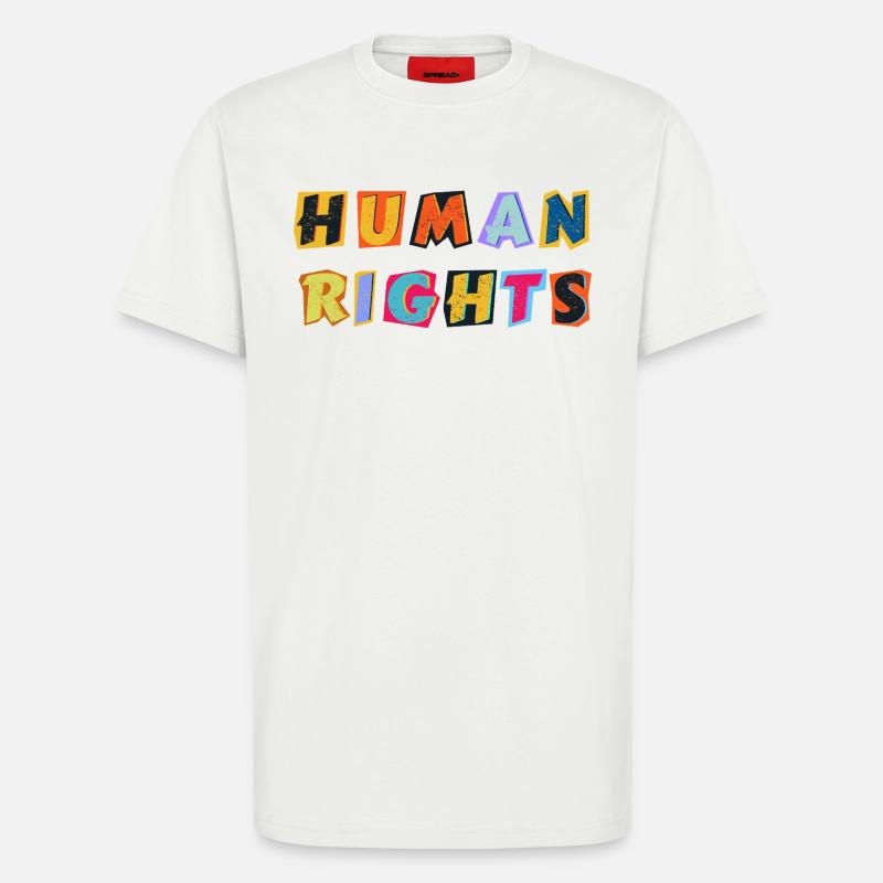 Human Right - Menschenrechte - T-Shirt - made by SPREAD - OFF WHITE