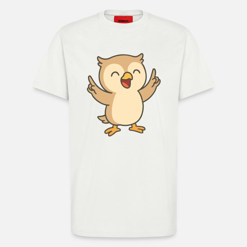 Gute-Laune-Eule - T-Shirt - made by SPREAD - OFF WHITE