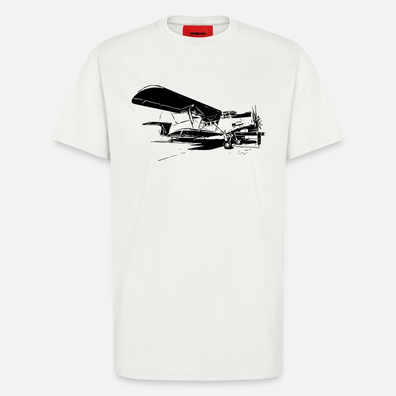 Puissance du géant du ciel - T-shirt bio décontracté fabriqué en UE - OFF WHITE